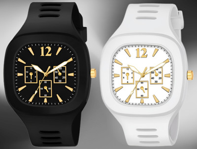 HALA MILLER Stylish Premium Quality Men Watch Square Dial Wrist Sports Watch with Pack of 2 Analog Watch  - For Men