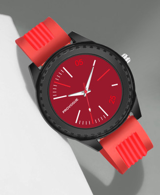 PROVOGUE Minimalist Red Silicone Strap Sports Quartz -NG38003PP13C Analog Watch  - For Men