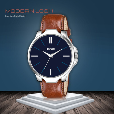 ihmt IHMT-2510 Plain Blue Dial & Brown Genuine Leather Strap for Boys Analog Watch  - For Men