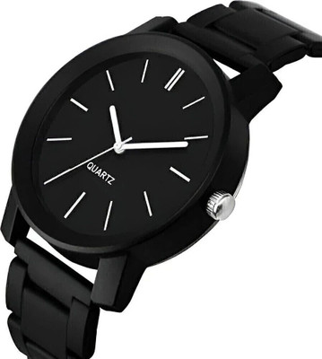 MAHAVIRA COLLECTION WATCH_STEEL_BLACK_PANDO Formal Casual Party Wear Black Latest Accessories watch for men Analog Watch  - For Men