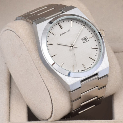 STYLISH GUYS DRM PE Silver White Ex424 Professional Watch For Men Analog Watch  - For Men