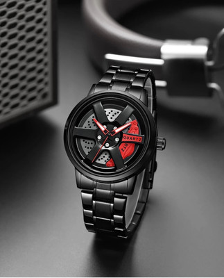 Spinner Car wheel watch | Spinning watch | Roatating watch | Gyro watch Analog Watch  - For Men