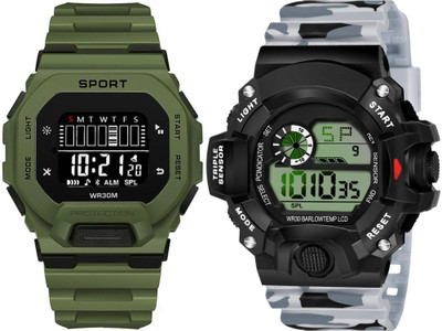 REGARDS Men's Sport Digital Watch with LED Display & Chronograph Digital Watch  - For Men