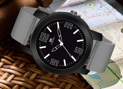 IIK Collection IIK-979M1 Silicon Strap Watch for Men Round Dial with Adjustable Flexible Silicon Strap Analog Watch  - For Men