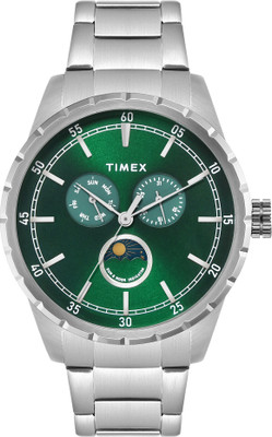 TIMEX Moon Phase Multifunction, Green Dial Analog Watch  - For Men