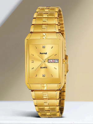 HMT DLX HMT DLX 9151 GOLD GOLD Exclusive Premium Gold Plated Dial GOLD Golden Chain Day & Date Functioning Analog Watch  - For Men
