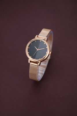 Rizino Solid Simple Designer Round Dial Attractive Stainless Steel Belt Solid Simple Designer Round Dial Attractive Stainless Steel Belt Analog Watch  - For Girls