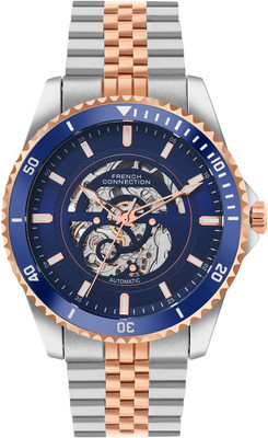 French Connection AETHER DRIVE Blue Round Dial | Automatic Watch for Men's | FCA26URTM Analog Watch  - For Men