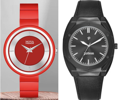 NOVA Trendy Looks Chain Wrist Couple Watch Analog Watch  - For Couple
