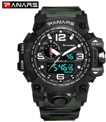 PANARS 8202 Quartz Movement Multi-Functional Water Resistant Sports Digital Watch  - For Men