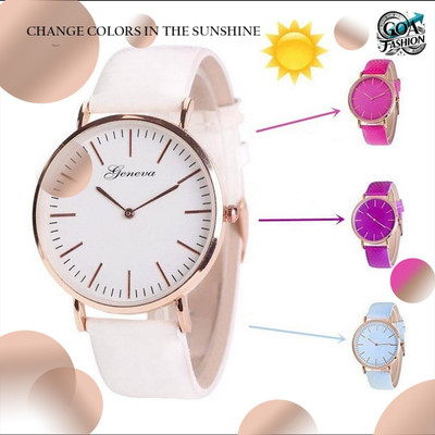 BloomiFy CW__0121 Color Changing Watch White to Pink Change Colour in Sun Light Analog Watch  - For Girls