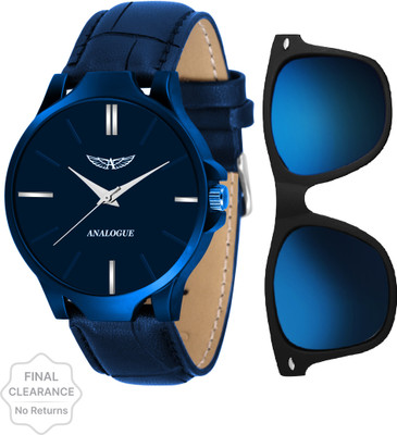 ANALOGUE Freebie Sunglass & Boys Watch with Premium Gift Box Packaging Freebie Wayfarer Sunglass & Boys with Premium Gift Box Packaging Analog Watch  - For Men