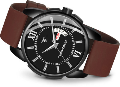 TIMEWORKS 483NEI02 Men’s Formal Watch with Day & Date, 3D Dome Glass – 483NEI02 Analog Watch  - For Men