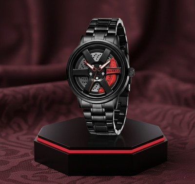 Fanish fashion New car wheel watch with rolling creative fashion analog watch SPINNER BLACK ANALOG WATCH SERIES Analog Watch  - For Men & Women