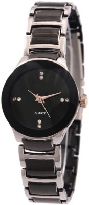 VIGIL Collection Black Dial with Black & Silver Bracelet Strap Analog Watch  - For Women