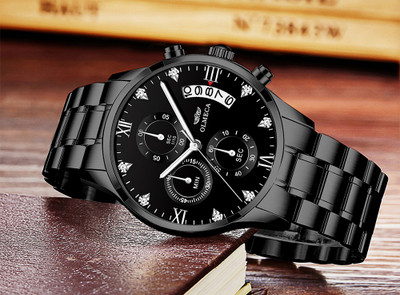 Olmeca Business Class Luxury Magnificent Analog Phantom Version Inside Dials Work Three-Eye Six-Needle Chronograph Auto Calendar Analog Watch  - For Men