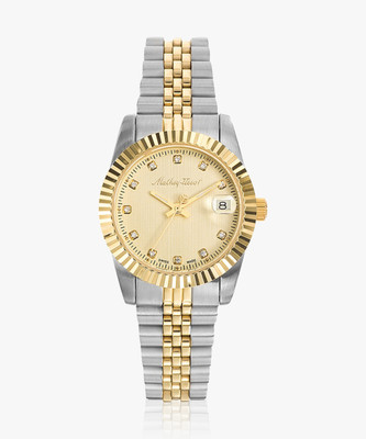 Mathey-Tissot D810BDI Swiss Made Quartz Gold Dial Analog Watch  - For Women