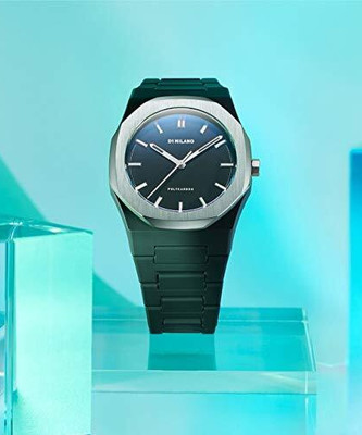 D1 MILANO PCBJ14 Polycarbon Black Dial Quartz Analog Watch  - For Men
