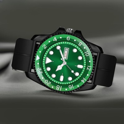 NITYA DRM019 - GREEN BLACK Softest silicon belt watch for boys and mens Analog Watch  - For Men