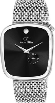 AquaBliss Square Silver Working Chronograph Analog Watch  - For Men