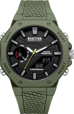 Kenneth Cole Reaction New Collection Green Octagon Dial Analog-Digital Watch  - For Men