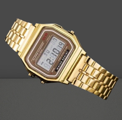 ShriGaneshiEnterprises Digital Golden Square Dial Unisex Wrist Watch for Men Women Pack of 1 Digital Watch  - For Men