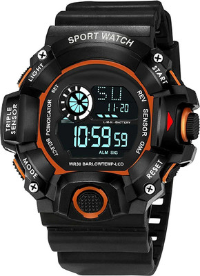 Trex SCK-RED-BK Sporty Dial PU Slim Strap Latest Trend Durable Digital Watch  - For Boys & Girls
