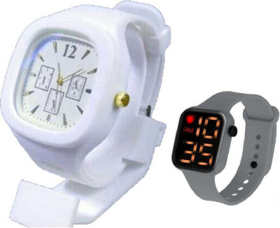 DMAS WATCH SET WHIE N BLUE 001 Analog-Digital Watch  - For Boys