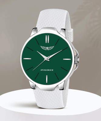 ANALOGUE Matte Green Elegant Dial & Milky White Silicon Mesh Strap with Water Resistant & 1 Year Quartz Machinery Warranty Matte Green Elegant Dial & Milky White Silicon Mesh Strap with Water Resistant & 1 Year Quartz Machinery Warranty Analog Watch - For Men ANALOGUE Matte Green Elegant Dial & Milky White Silicon Mesh Strap with Water Resistant & 1 Year Quartz Machinery Warranty Matte Green Elegant Dial & Milky White Silicon Mesh Strap with Water Resistant & 1 Year Quartz Machinery Warranty Analog Watch - For Men