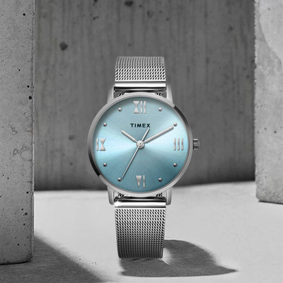 TIMEX 3Hands, Blue Dial Analog Watch  - For Women