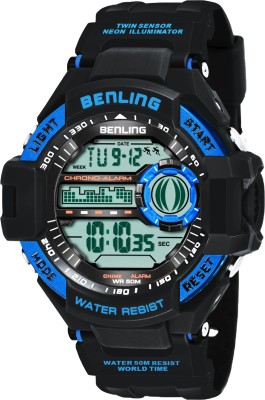 Benling Stopwatch Calendar LED Light Benling Watch Endurance Series Daily Wear Watches for Boys and Men Digital Watch  - For Men