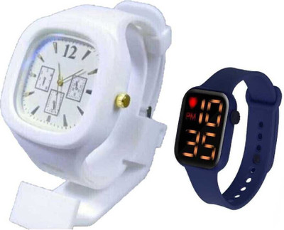 dmash WATCH SET WHIE N BLUE 001 Analog-Digital Watch  - For Boys