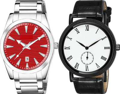 TVILLA Red Dial Date Function MZ-LR151 Analog Watch  - For Men