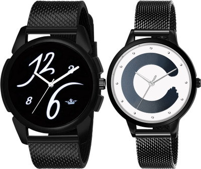 TVILLA White Designer C Colored Mesh Strap MZ-LR357 Analog Watch  - For Men & Women