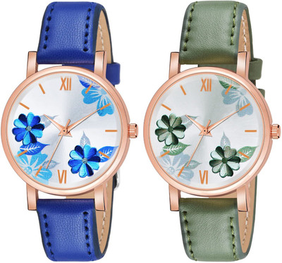 MAHAKAPI 61 FLOWER 3 COMBO Floral Flower Designed Fast Selling Wrist Analog Watch  - For Women