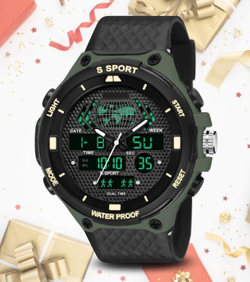Diaggro 9084Dual Trendy Analog Digital Watch with Multi Functional Sports Capabilities Analog-Digital Watch  - For Boys