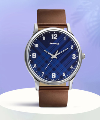 SONATA NP77105SL03W Essential Gents Analog Watch  - For Men
