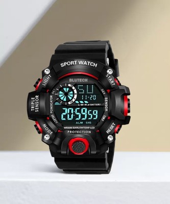 blutech New Gen Black G-Sports Black Sports Water Resistant Digital Watch Digital Watch - For Boys