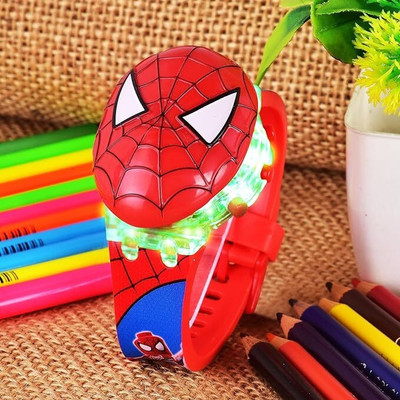 MAAN INTERNATIONAL 121-Spider Man Kids Edition Spider Man Digital Watch Disco Light Musical Kids Silicone Strap Digital Watch  - For Boys & Girls