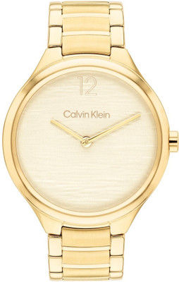 Calvin Klein Delight Delight Qtz Basic Slim Light Gold Round Dial 's / Analog Watch  - For Women