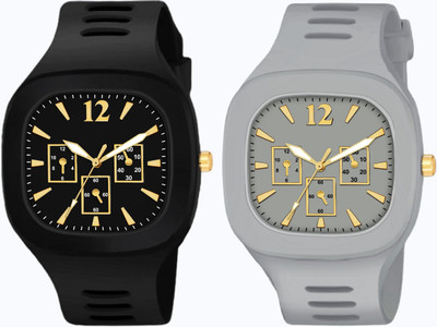 RareEagle Miller Black & Grey Miller Combo of 2 Analog Watch Special Summer Collection Analog Watch  - For Men