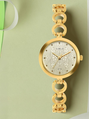 TIMEX Champagne-Dial Analog Watch  - For Women