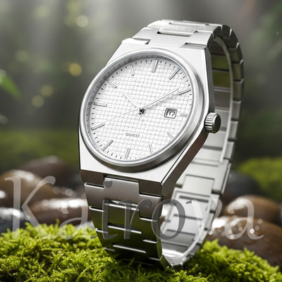 kairova KRM007_MA_WHITE Stylish Analog Quartz Watch with Date Feature White Dial, Silver Strap for Men Analog Watch  - For Men
