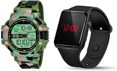 ANLOG Multicolour PU Digital Men's Watch 9 Analog-Digital Watch  - For Boys & Girls
