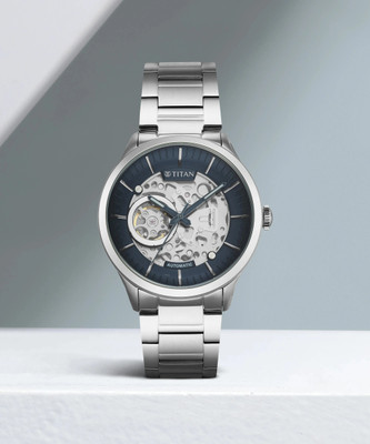 Titan 90140SM01 Titan Metal Mechanicals Automatic Blue Round Dial Men's Analog Watch / Analog Watch  - For Men