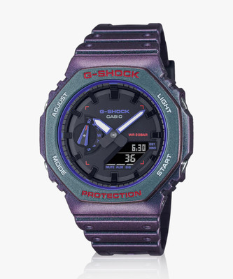 CASIO GA-2100AH-6ADR G-SHOCK Multi-Coloured Dial Resin Strap Analog-Digital Watch  - For Men