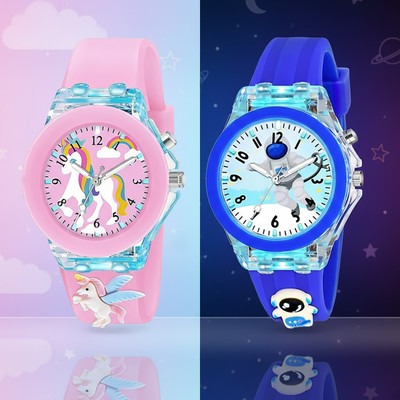 Razyloo Cartoon Character Kids Watch Unicorn & Space Super Hero’s Design Analog Watch For Kids Style Beautiful Analog Watch  - For Boys & Girls