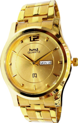 Hmt Swarna PLAIN ROUND GOLD Gold Dial gold Chain Men Watch Analog Analog Watch  - For Men