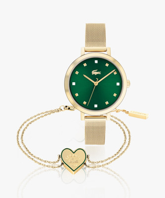 LACOSTE Gift Set Lacoste Gift Set Qtz Basic Green Round Dial Women's Watch -2070029 / Analog Watch  - For Women