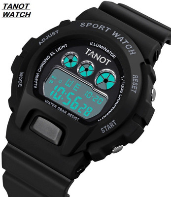 TANOT Digital Watch Men, Mens Digital Sports Watch LED Screen Military watch 4090 blk Digital Watch  - For Boys